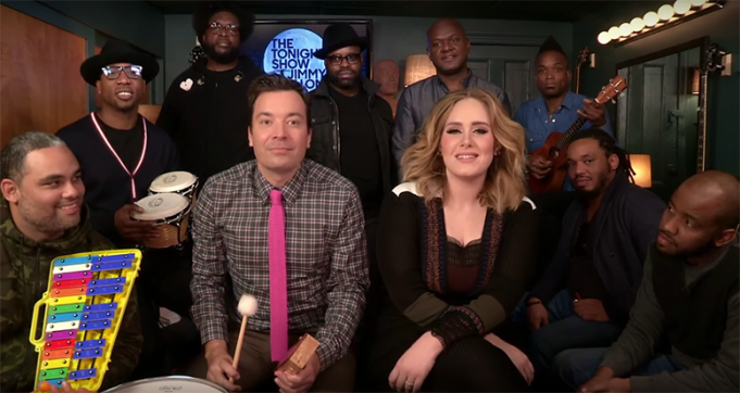 Adele reprend son hit "Hello" avec des instruments de bébé et c’est MAGNIFIQUE adele jimmy fallon