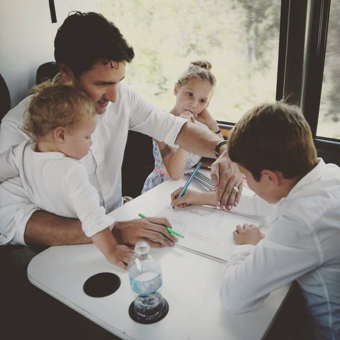 justin trudeau avec ses enfants