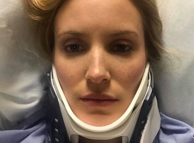 Charlotte Legault est victime d’un accident et se blesse pendant un tournage