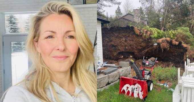 Véronique Cloutier sort et revient sur les dégâts de la tempête à son chalet