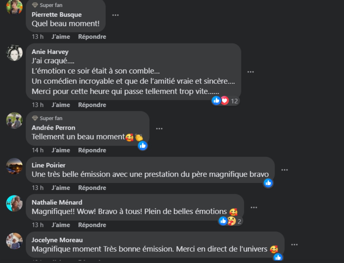 commentaire en direct de l'univers Lou-Pascal Tremblay 