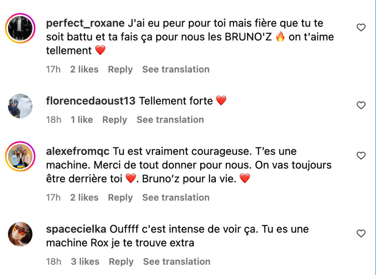 Commentaires Roxane Bruneau anecdote 11-2023