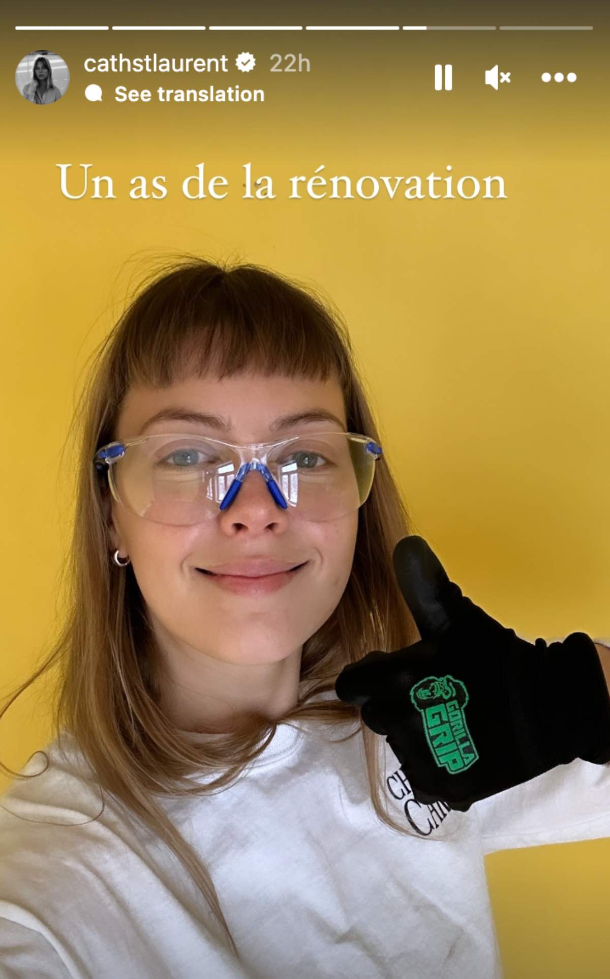 Catherine St-Laurent rénovation selfie