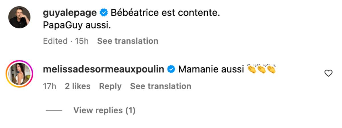 Commentaire Mélissa Désormaux-Poulin Bébéatrice