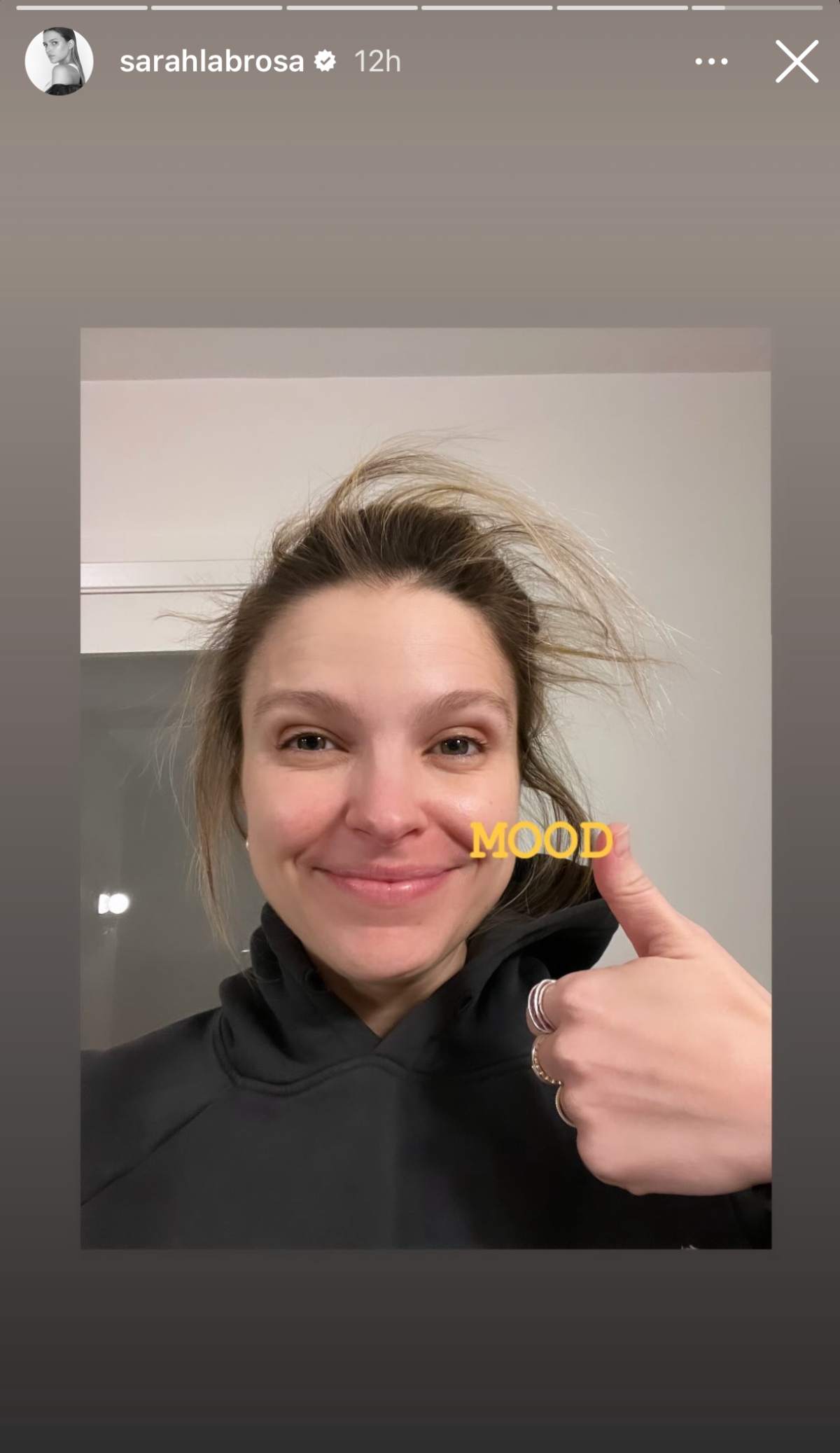 Sarah-Jeanne Labrosse selfie quotidien 2024