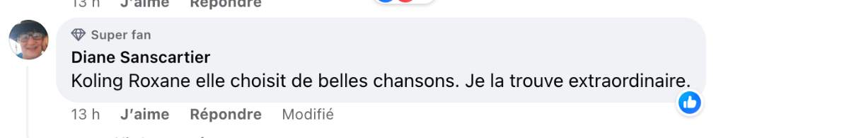 Commentaire choix de chanson Roxane Bruneau