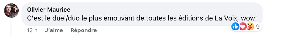 Commentaire La voix duel anik st pierre