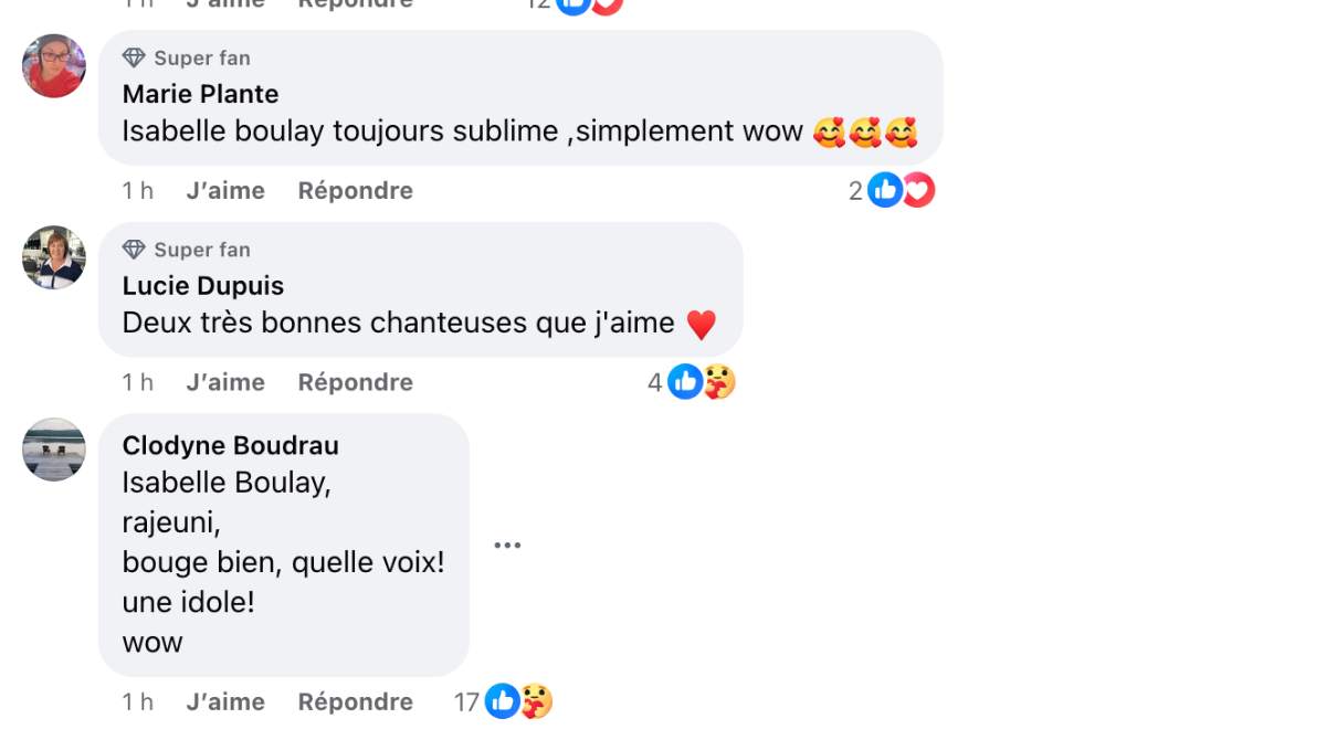 Commentaires Isabelle Boulay EDDL