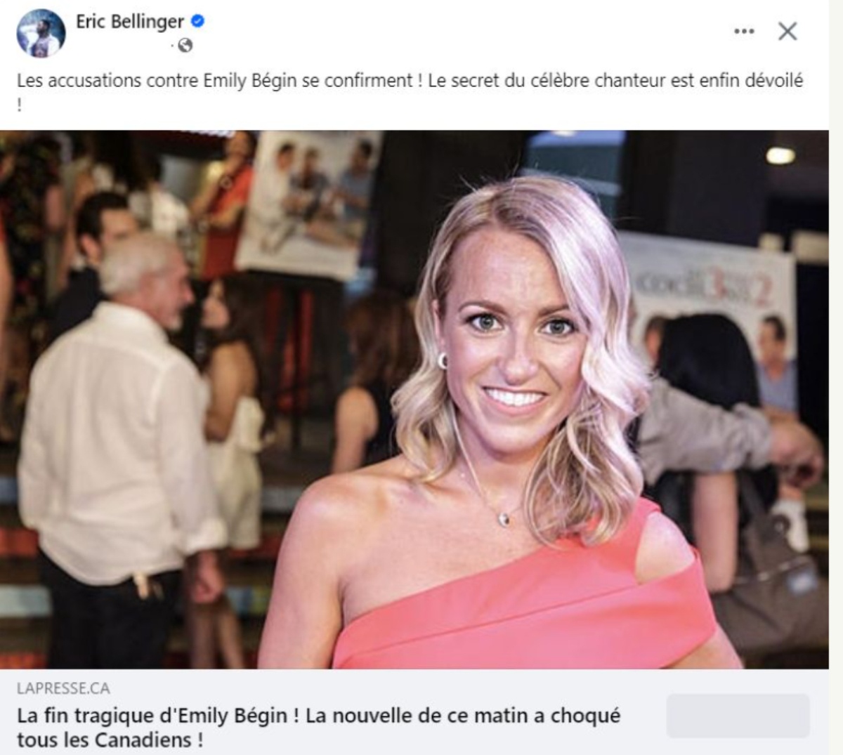 Emily begin fausse nouvelle