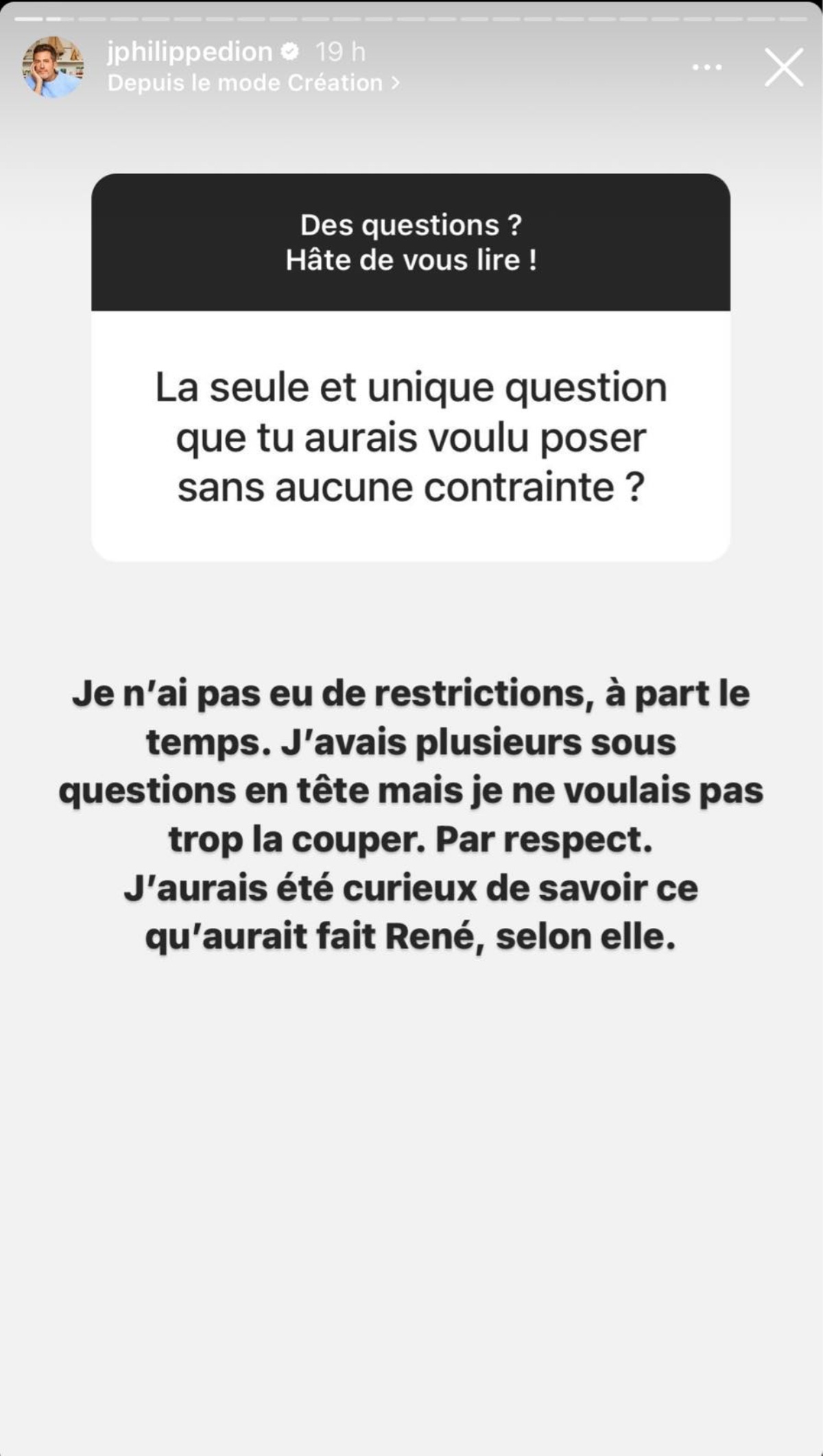 jean-philippe dion reponse