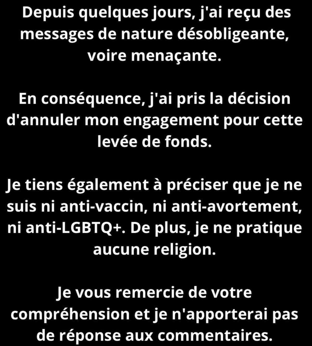 Marie-Élaine Thibert message