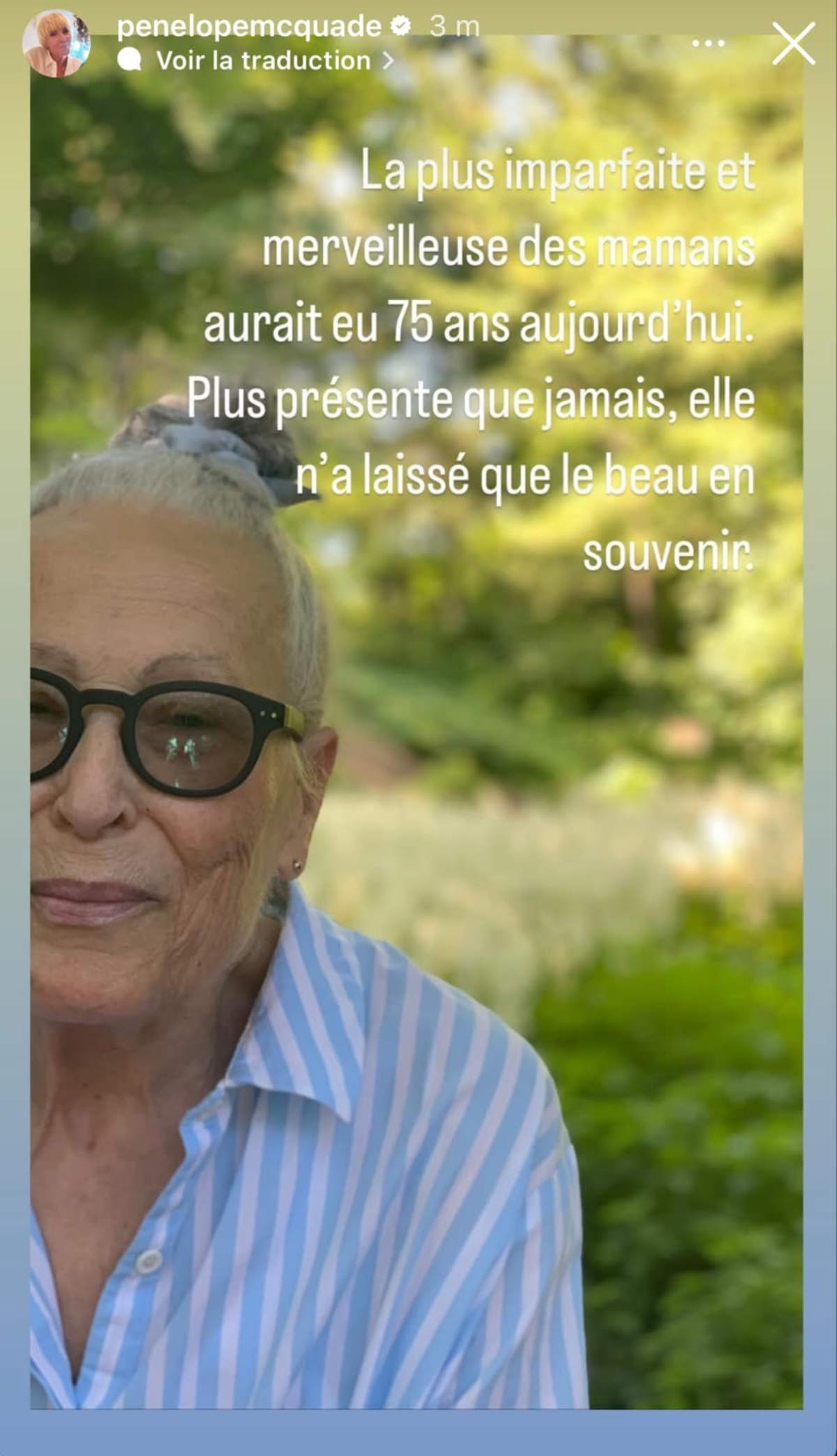 Pénélope Mcquade maman anniversaire