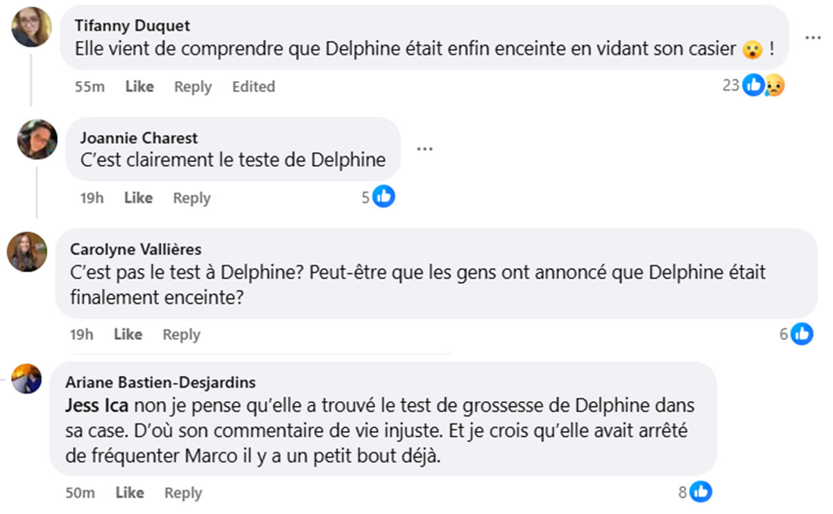 commentaire stat delphine enceinte