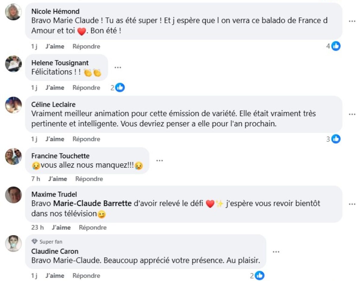 Depart Marie-Claude Bonsoir Bonsoir Commentaires