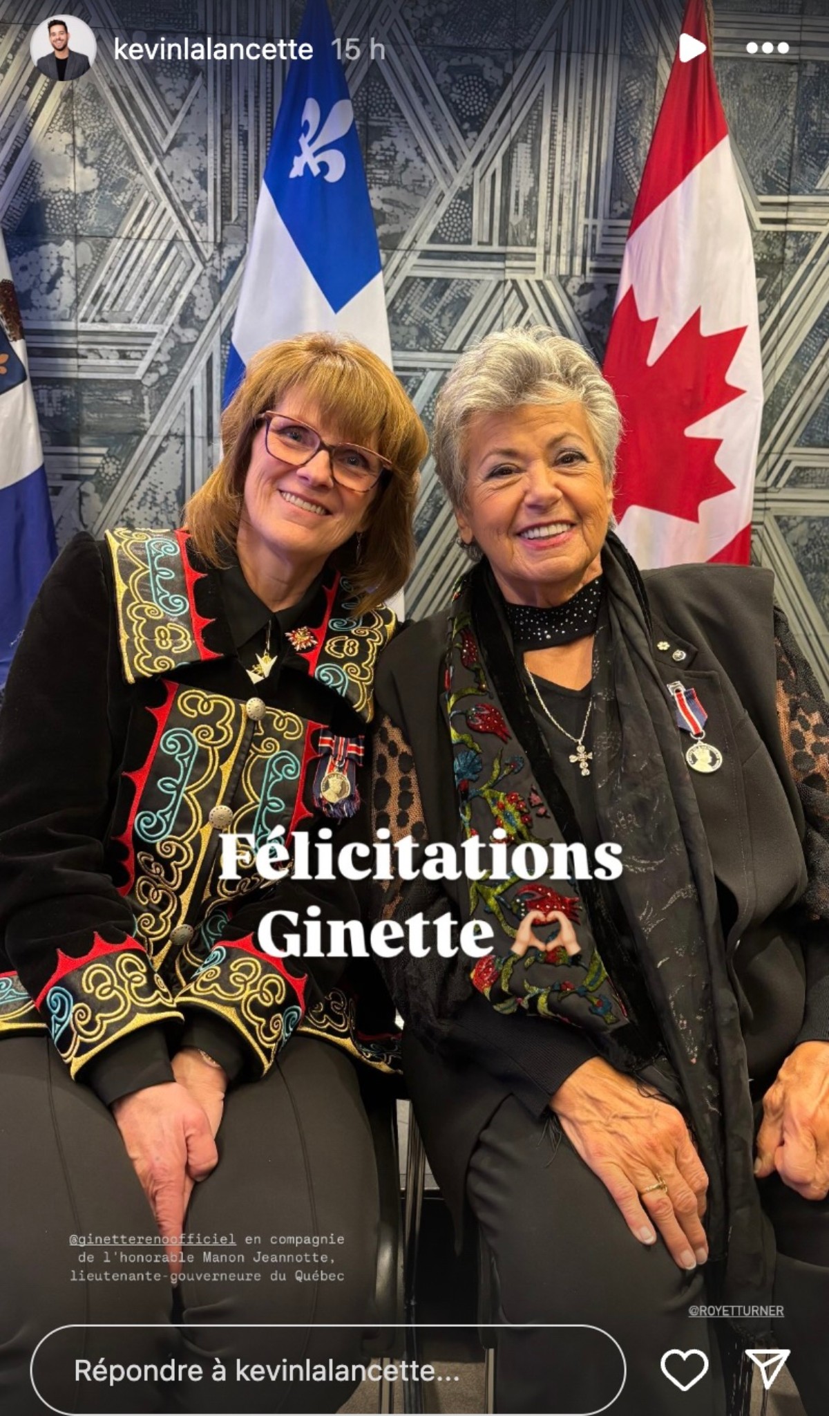 medaille roi charles ginette reno