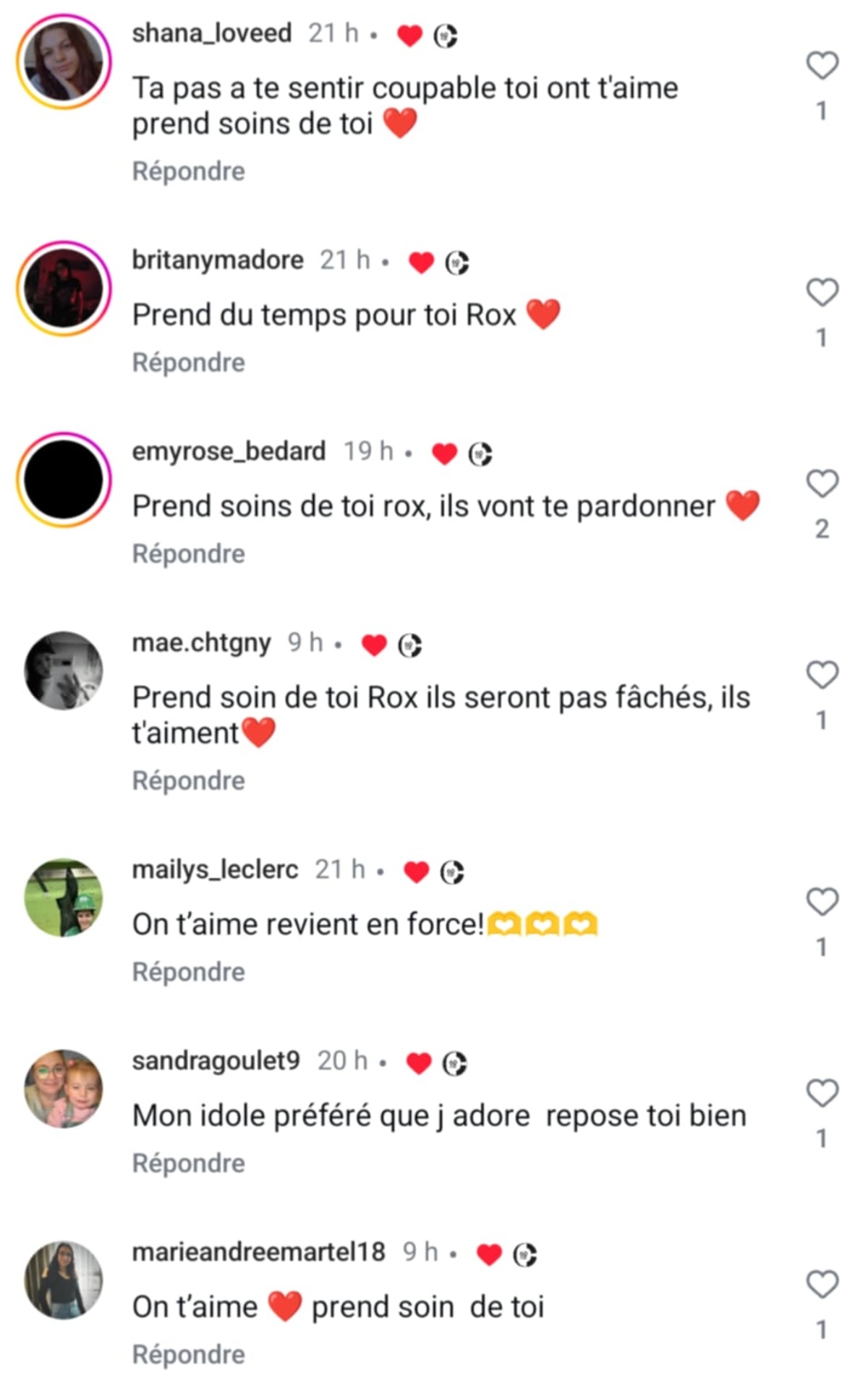 Commentaires Annulation Roxane Bruneau