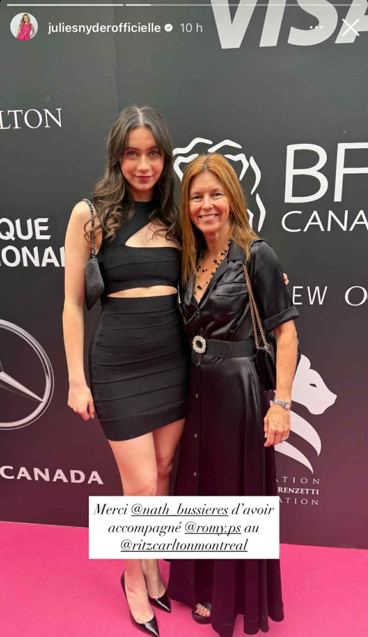 Romy Fille Julie Snyder Tapis Rouge Nath Bussieres