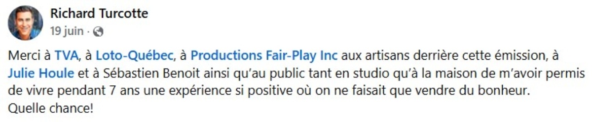 Commentaire Richard Turcotte
