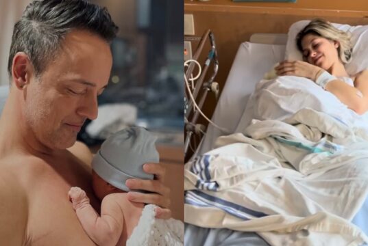 Etienne Drapeau partage toutes les images de l’accouchement de sa blonde et c’est quelque chose