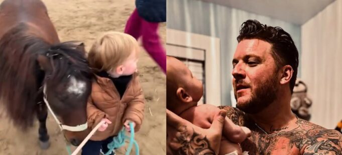 Découvrez 13 photos des enfants de Mathieu Baron depuis leur naissance