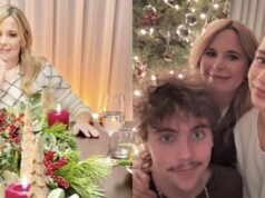 Julie Snyder publie toutes les images de sa soirée de Noël avec ses 2 enfants