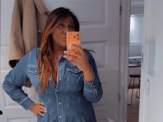 Mélissa Bédard pose avec ses robes en denim et elle fait réagir