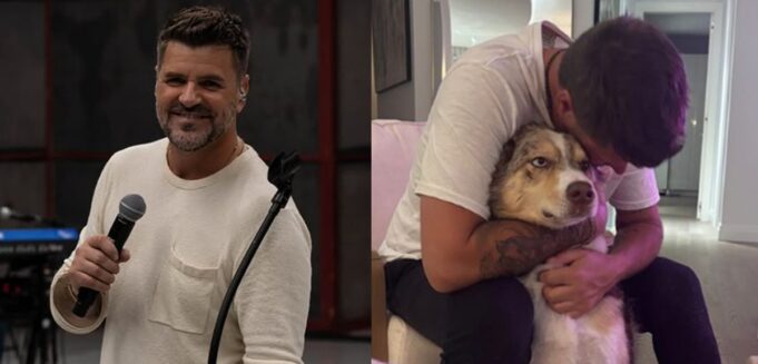 Marc Dupré pose avec son chien et c’est quelque chose