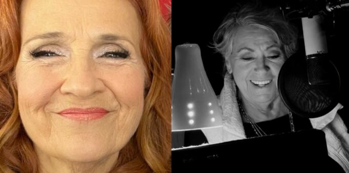 Âgée de 80 ans, Ginette Reno prend la pose avec une chanteuse bien connue au Québec